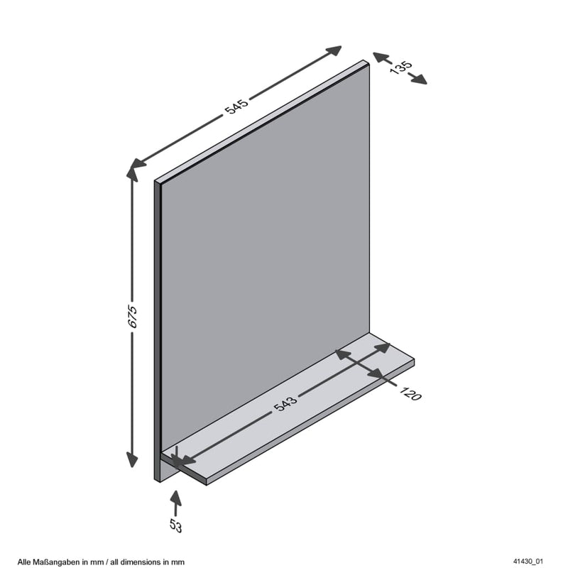 Load image into Gallery viewer, Fmd wandspiegel met schap 54,5x13,5x67,5 cm artisan eiken
