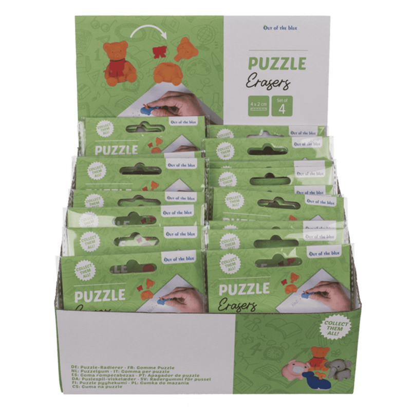 Load image into Gallery viewer, Dsp puzzelgum dieren. 4 ass in zakje. ca
