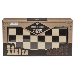 Houten bordspel, schaken. 34x34 cm. | 2 stuks