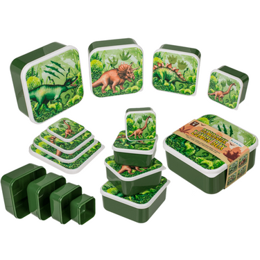 Lunchbox, dinosaurus, set van 4.