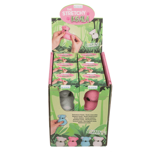 Dsp strech koala, 7,5 cm. 4 kleuren. 12