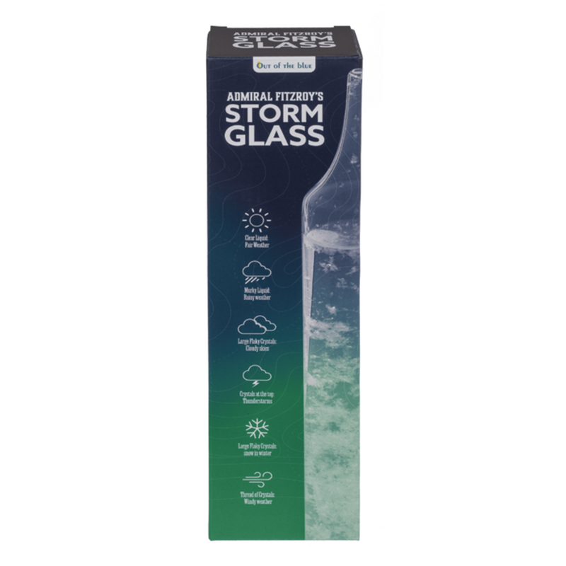 Load image into Gallery viewer, Storm glass 6 x 28 cm in display.
