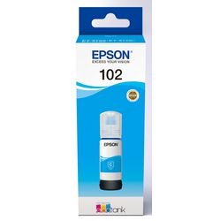 Inktfles epson 102 c13t03r240 cyaan