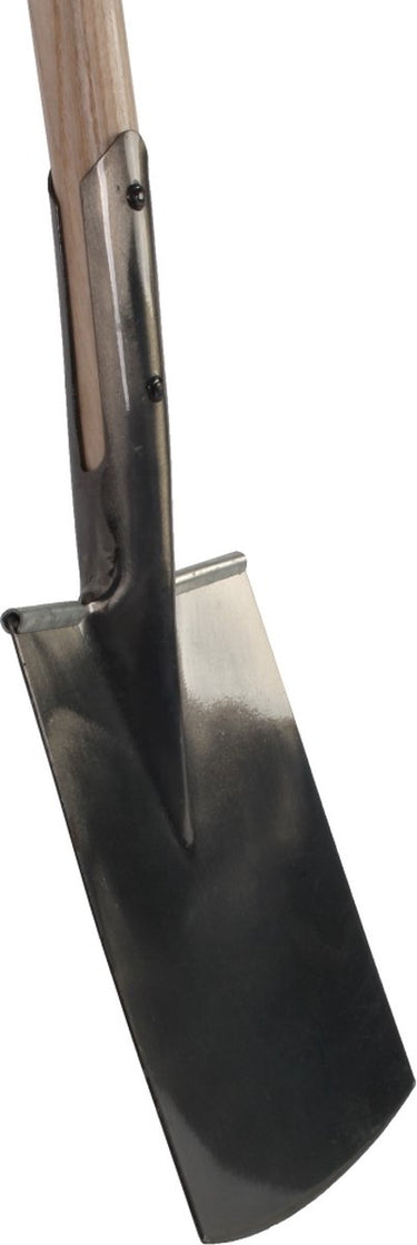 Talen tools - spade - met opstapje - blank gepolijst - essenhouten steel - 90 cm