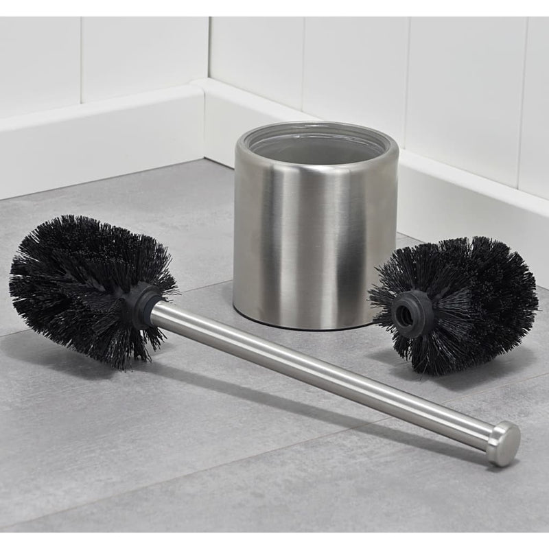 Load image into Gallery viewer, Hi toiletborstel met houder 10 cm roestvrij staal
