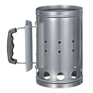 Hi barbecuestarter met handvat 16,5 cm zilverkleurig