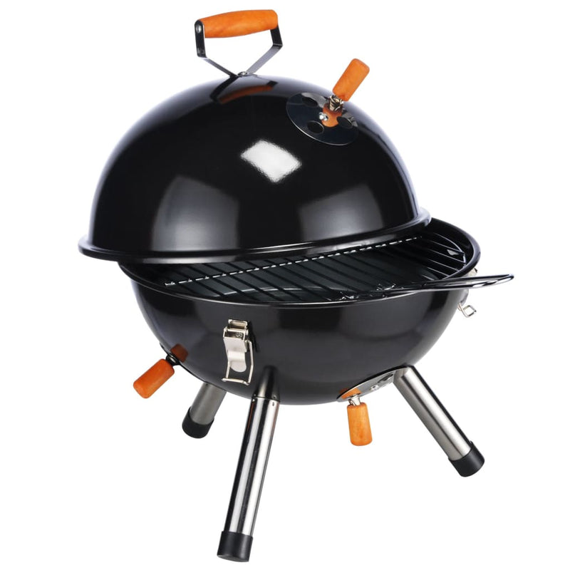 Load image into Gallery viewer, HI HI Houtskoolkogelbarbecue mini zwart
