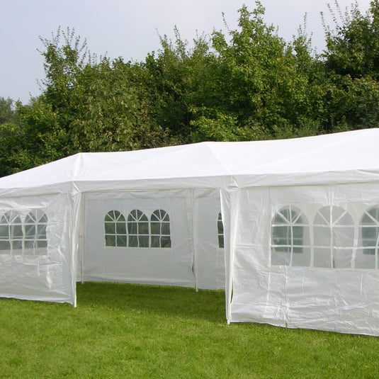 Hi partytent met zijwanden 3x9 m wit