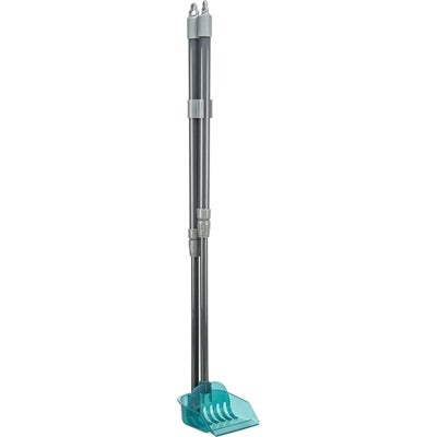 Afbeelding laden in galerijviewer, Trixie vuilblik met hark grijs blauw (60-107 cm)

