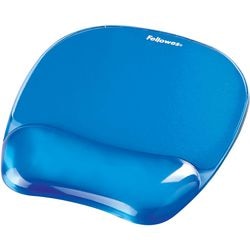 Muismat met polssteun fellowes crystals gel blauw