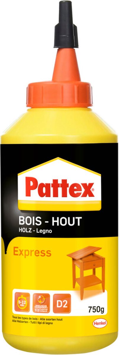 Load image into Gallery viewer, Pattex houtlijm express 750 g | sneldrogende houtlijm voor alle klussen | houtlijmen voor sterke hechting.
