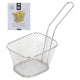 Excellent houseware serveermand frituurmandje chroom met greep 10x10cm