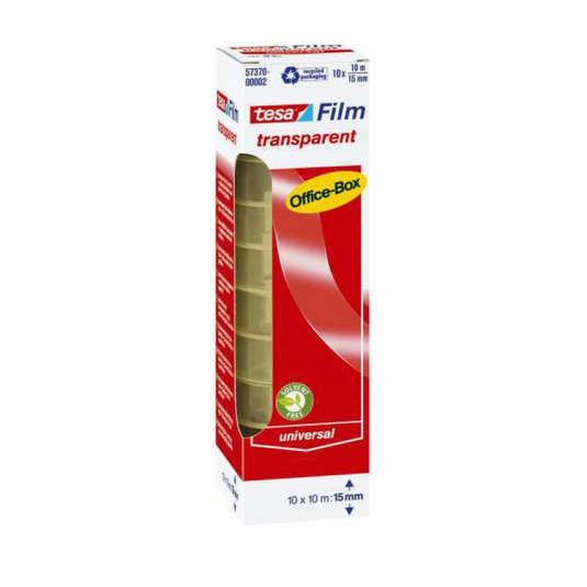 Tesa film plakband transparant 10mx15mm - 10 stuks