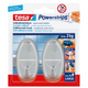 Tesa powerstrips plakhaak large ovaal chroom