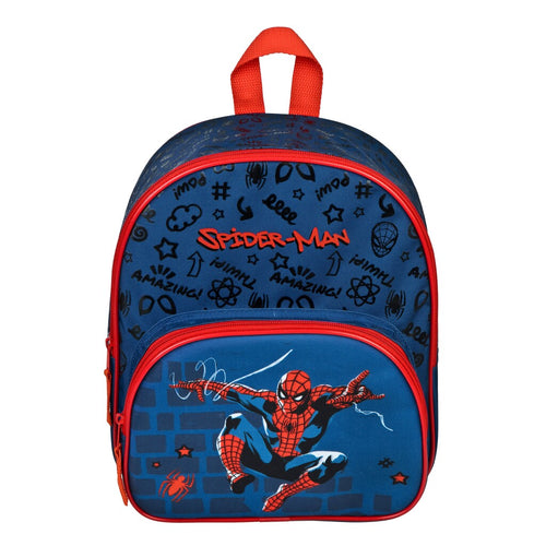 Undercover spiderman rugtas 30x25x10 cm blauw rood