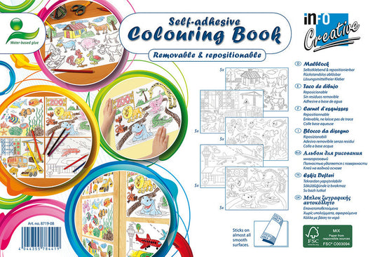 Van der doelen info notes in-8719-08 kleurboek 300mm x 200mm colouring book