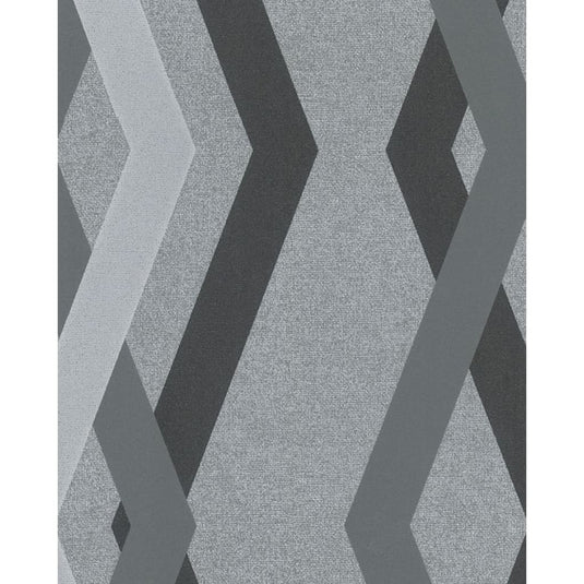 Noordwand behang topchic graphic lines diamonds grijs en zwart