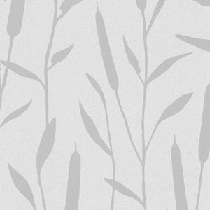 Noordwand behang topchic reed plumes metallic grijs