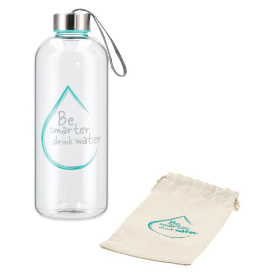 Xavax glazen drinkfles water power 1 l turquoise