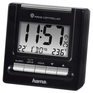 Hama wekker- rc200 - radio controlled - alarm- zwart