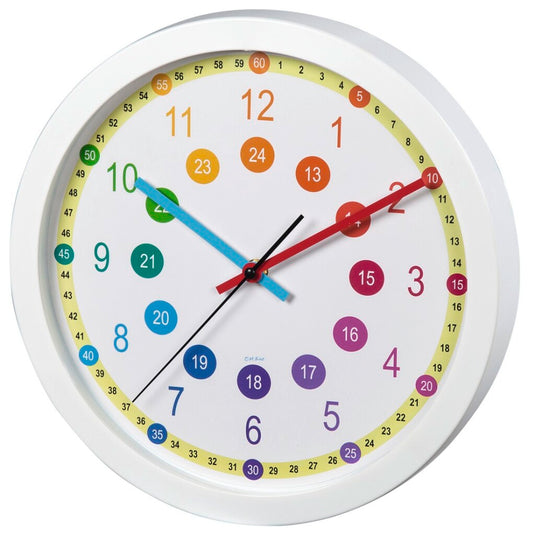 Hama wandklok voor kinderen easy learning diameter 30 cm geluidsarm
