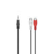 Hama audio-adapter 2x cinch-koppeling - 3,5-mm-jack-stekker stereo
