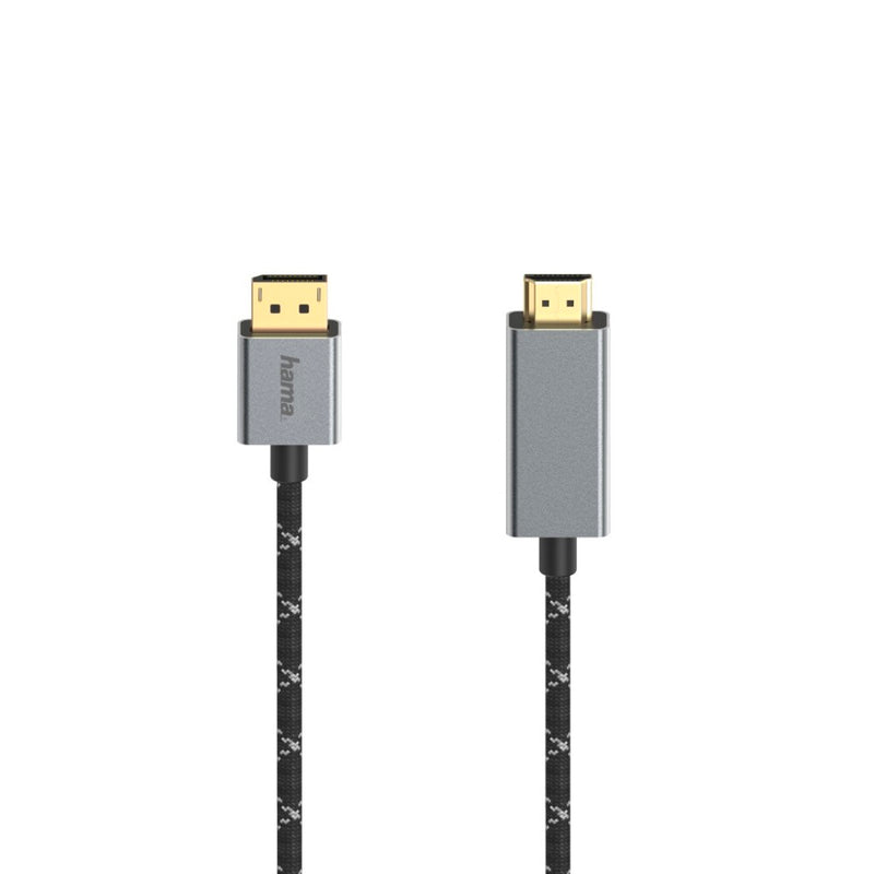 Load image into Gallery viewer, Hama videokabel displayport-st. - hdmi trade;-st. ultra-hd 4k@60hz alu 1,50 m
