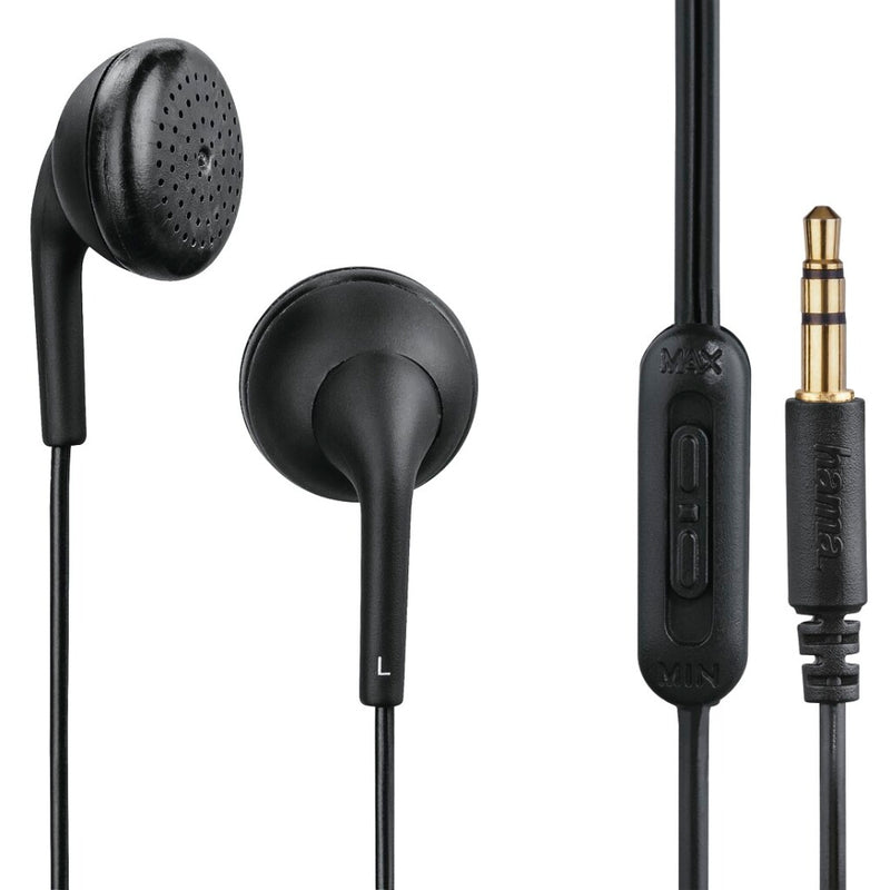 Load image into Gallery viewer, Hama oordopjes tubby earbuds volumeregelaar zwart
