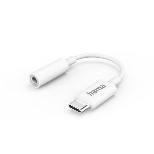 Hama aux-adapter usb-c ndash; 3,5-mm-jack-aansluiting wit