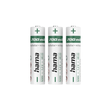Hama nimh-accu's aaa micro 700 mah 1,2v 3 stuks