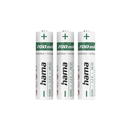 Hama nimh-accu's aaa micro 700 mah 1,2v 3 stuks