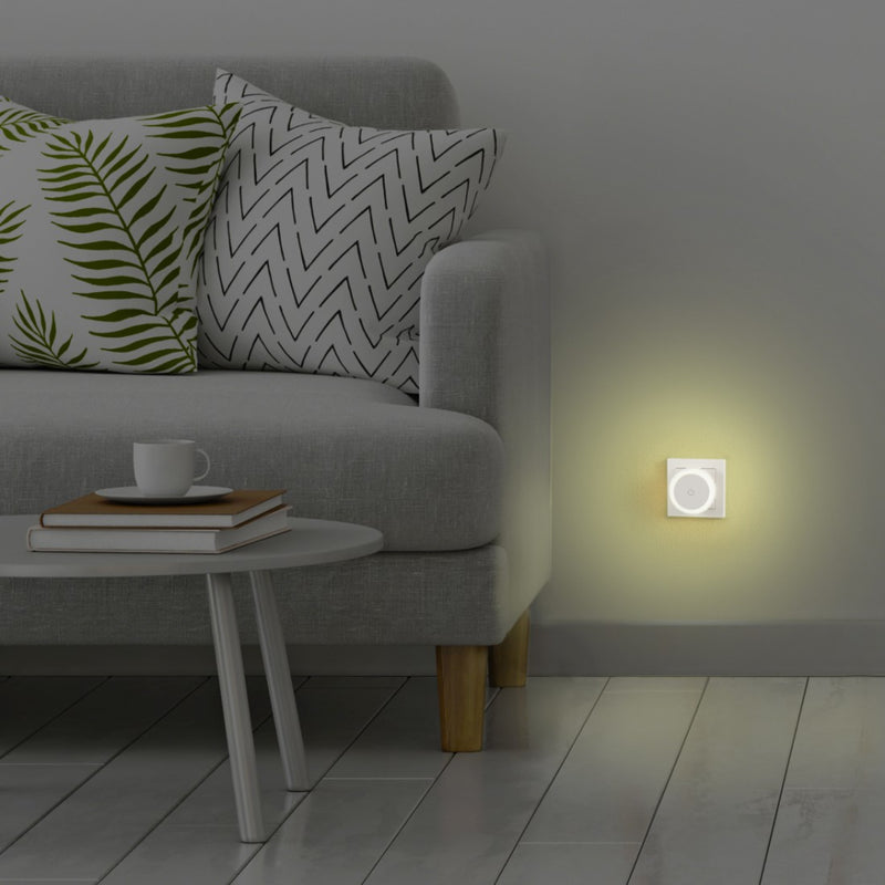 Load image into Gallery viewer, Hama led-nachtlampje touch switch voor stopcontact aanraakknop warm licht
