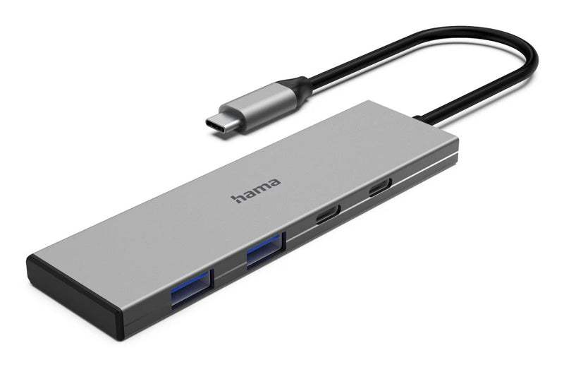 Load image into Gallery viewer, Hama usb-c-hub 4 ports 2x usb-a 2x usb-c usb 3.2 gen2 10 gbit s pd alu

