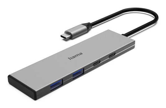 Hama usb-c-hub 4 ports 2x usb-a 2x usb-c usb 3.2 gen2 10 gbit s pd alu