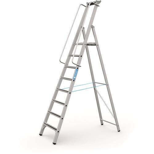 Zarges platformtrap+leuning meistertritt s 8tr