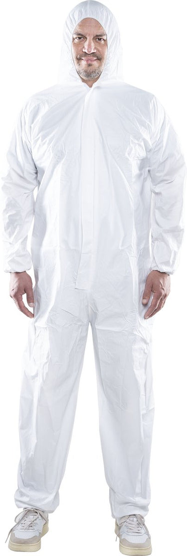 Wolfcraft - wegwerp overall met capuchon - xxl - 4970000