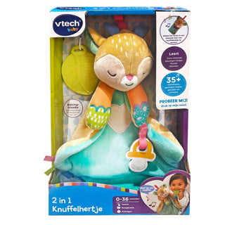 Load image into Gallery viewer, Vtech dierenvriendjes 2 in 1 knuffelhertje - interactieve knuffel - handig knuffeldoekje - educatief babyspeelgoed - vanaf 0 tot 36 maanden
