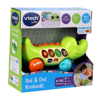 Load image into Gallery viewer, Vtech baby dierenvriendjes krokodil - educatief baby speelgoed - activiteitenroller met lichts- en geluidseffecten - cadeau - vanaf 6 maanden
