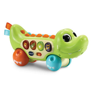 Load image into Gallery viewer, Vtech baby dierenvriendjes krokodil - educatief baby speelgoed - activiteitenroller met lichts- en geluidseffecten - cadeau - vanaf 6 maanden
