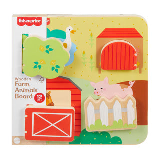 Fisher-price houten kiekeboo boerderijdieren | 2 stuks