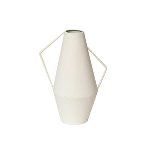 House of nature vaas cadiz metal 26cm wit vaas cadiz metaal 26cm wit
