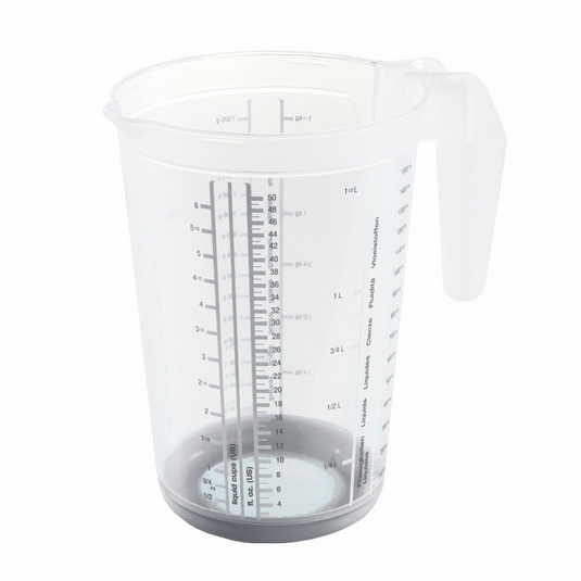 Keeeper kunststof maatbeker anti-slip 1,5l ø13,5x19cm nordic grey