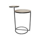 House of nature bijzettafel gubat 60cm zwart metaal naturel hout