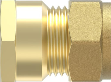 Kirchhoff messing overgangsstuk, blank, 18 mm x 1 2 it, klemkoppeling voor koperen buis - 989456317