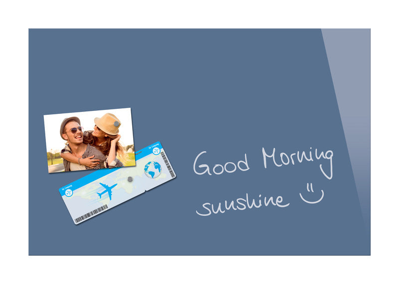 Load image into Gallery viewer, Sigel si-b1207 glasmagneetbord be!board gepoederd blauw 600x400x9mm incl. 2 magneten
