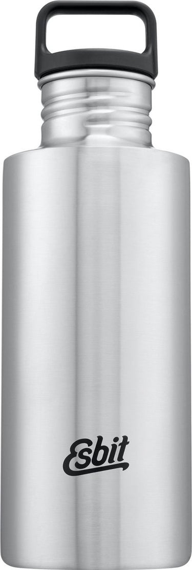 Esbit sculptor waterfles - 750ml - zilver - rvs drinkfles - lusdop