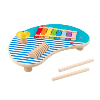 Fisher-price houten muziektafel - met instrumenten - 3 delig
