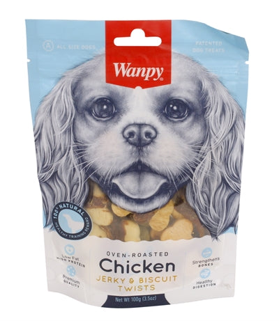 Load image into Gallery viewer, Wanpy Oven-roasted chicken jerky biscuit twists
