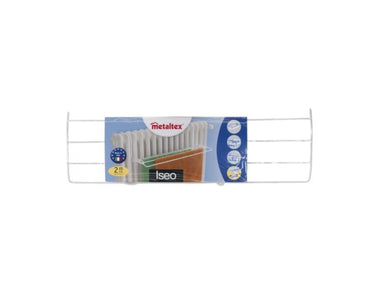 Metaltex tomado - droogrek iseo - 2 meter drooglengte - 58x17cm - wit - radiator - balkon - camping - inklapbaar - breedte aan te passen