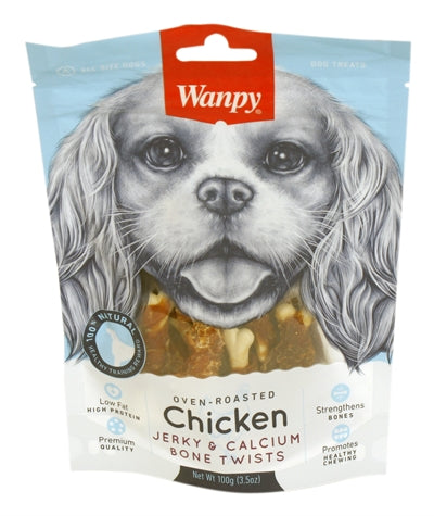Load image into Gallery viewer, Wanpy Oven-roasted chicken jerky calcium bone twists

